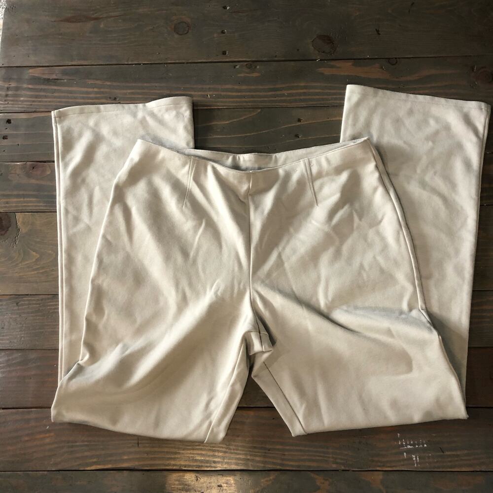 New York and Company pull on beige knit pants women's size large